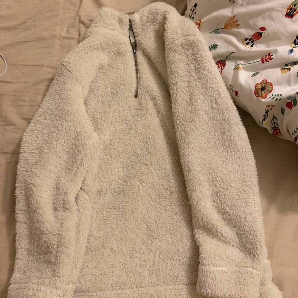SUPER cozy sherpa fleece quarter zip